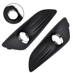Pair Front Fog Light Cover Chrome Ring Trim for Ford Fiesta (2013–2017)