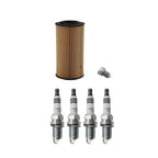 Wix Engine Oil Filter & NGK 4 Ruthenium HX Spark Plugs for Audi A3 A4 Golf R (2010–2020)