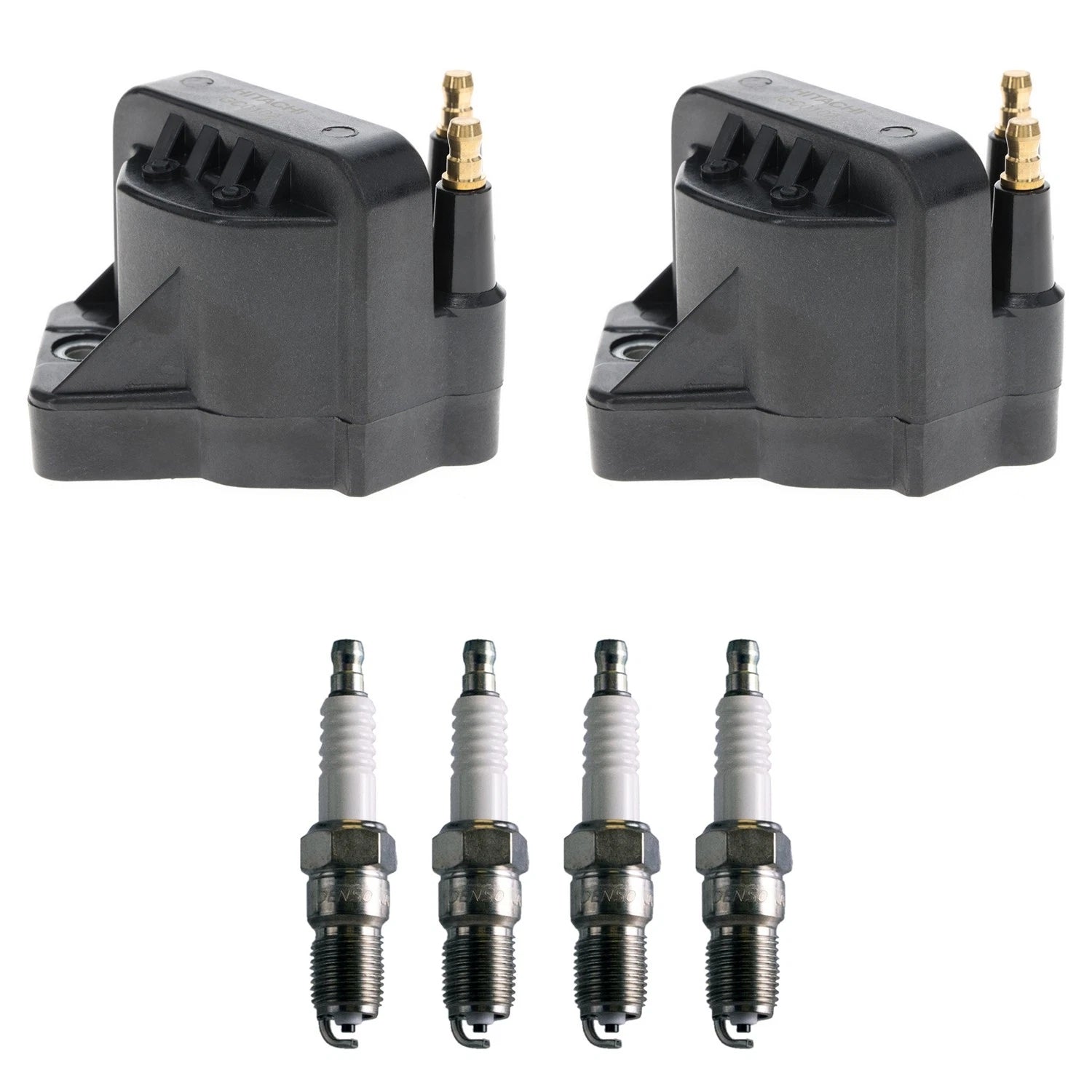 Set of 2 Ignition Coils & 4 Denso Nickel Spark Plugs for Sonoma Sunfire (1995–2005)