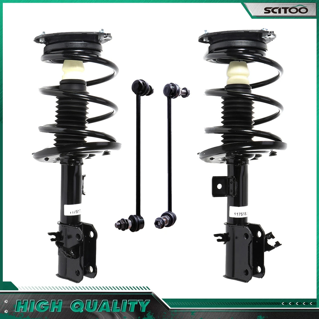 Set of 4 Complete Strut Assemblies & Sway Bar End Links for Nissan Maxima (2009–2014)