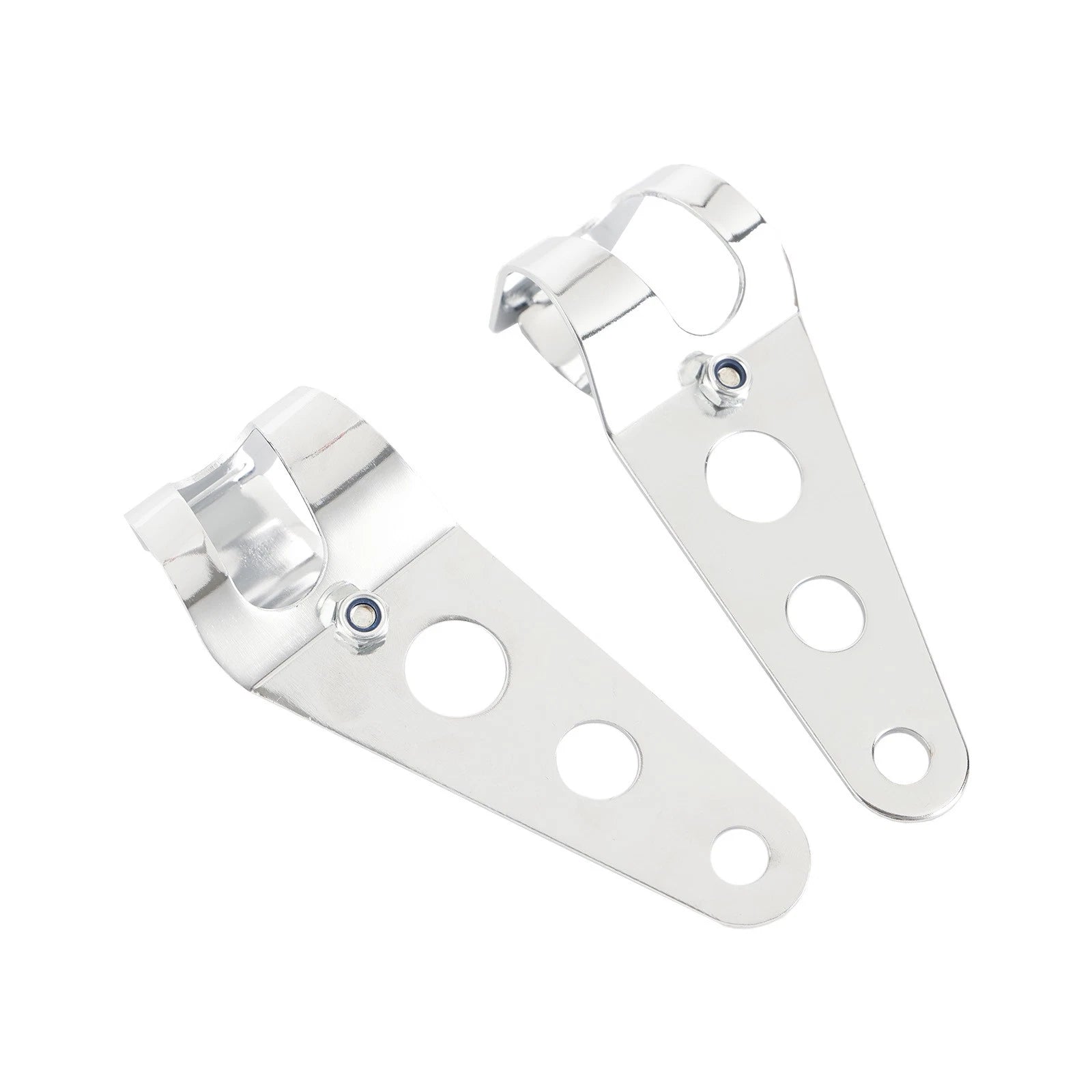 Fork Headlamp Holder Adapter for Motorcycle (34mm-42mm) Chrome