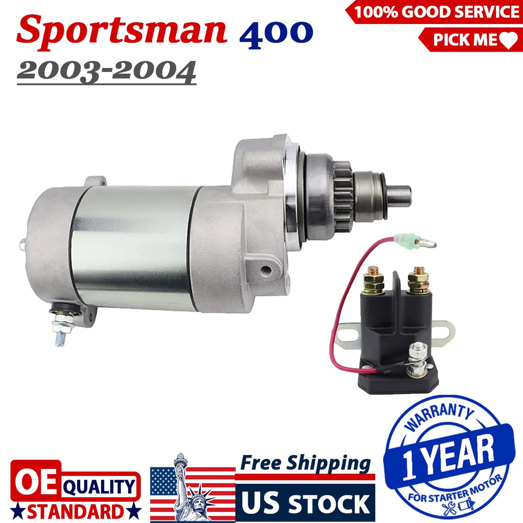 Starter Motor for Polaris Sportsman 400 (2003–2004) W/Bendix & Relay