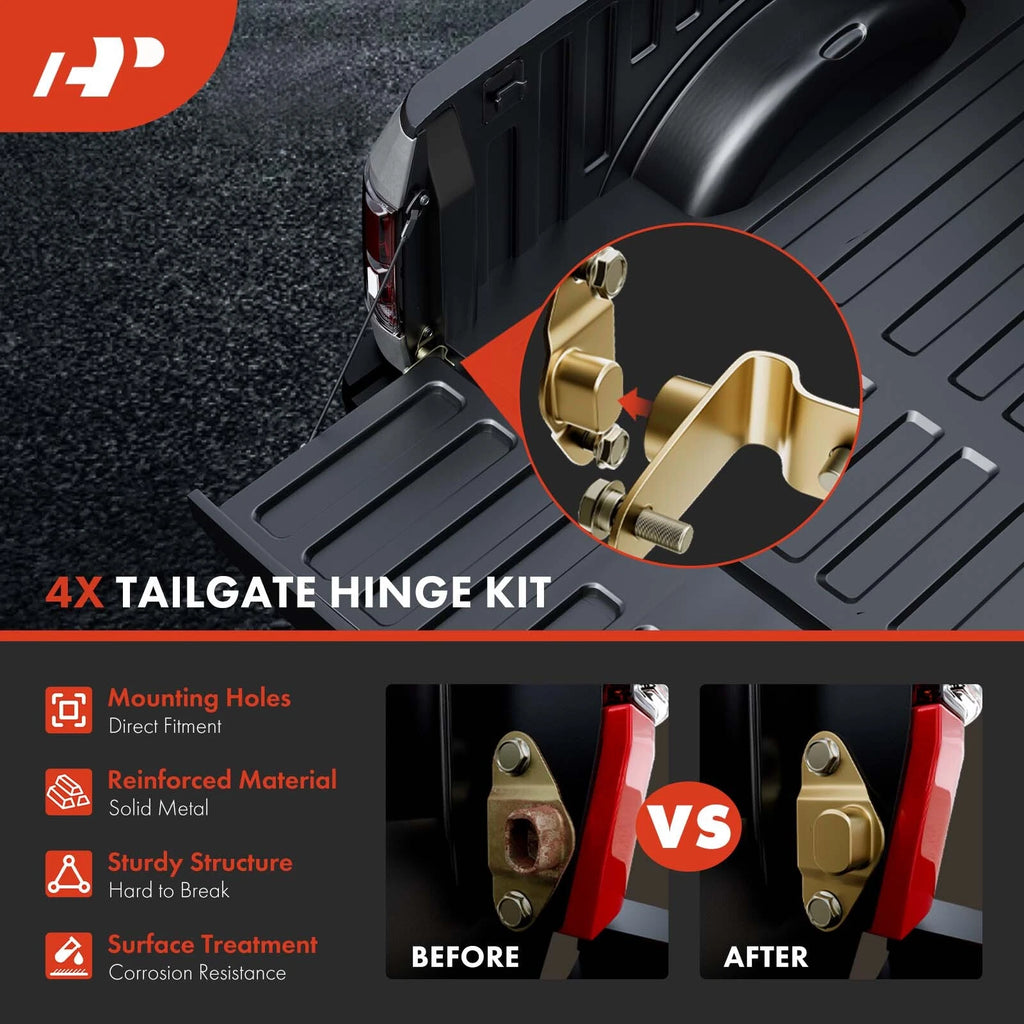 Set of 4 Tailgate Hinge Insert Kit for Chevrolet Silverado 1500 GMC