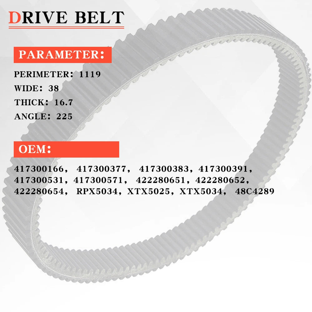 OEM 422280652 Heavy Drive Belt for Can Am Maverick X3 Turbo/R/MAX (2017–2023)