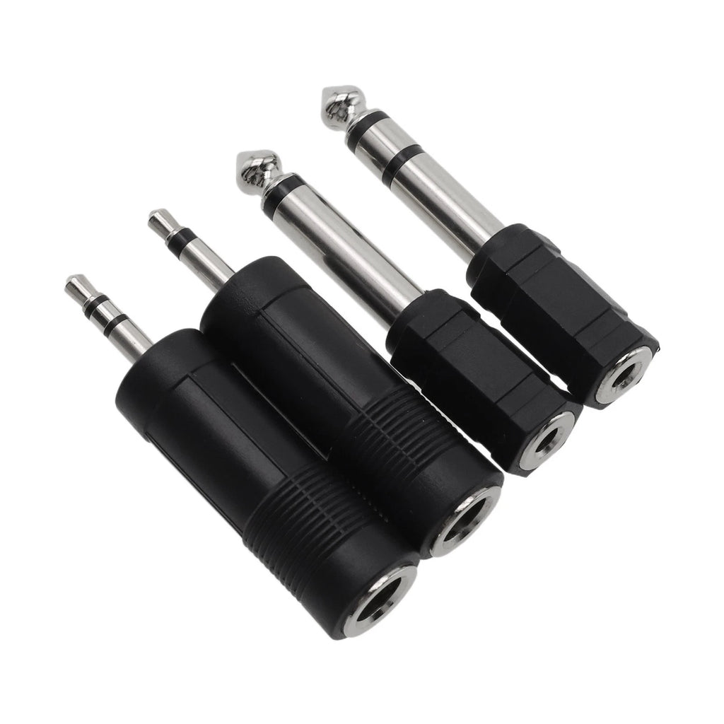 4X 3.5mm to 6.35mm Headphone Adapter Connector 6.3mm for Audio Devices