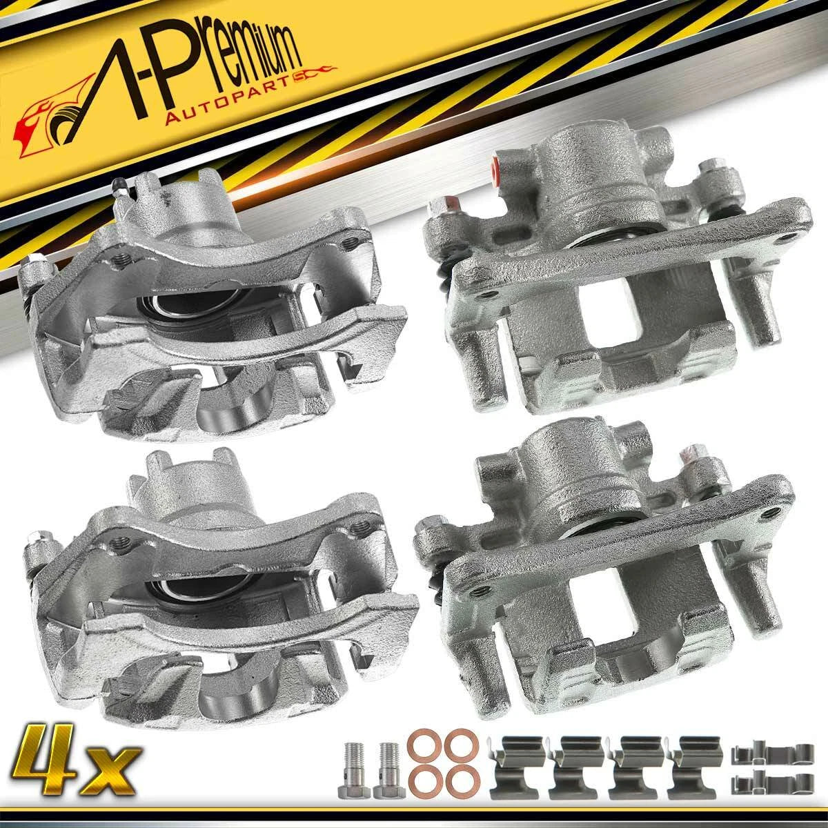 Set of 4 Disc Brake Calipers for Jeep Compass Patriot (2007–2017)