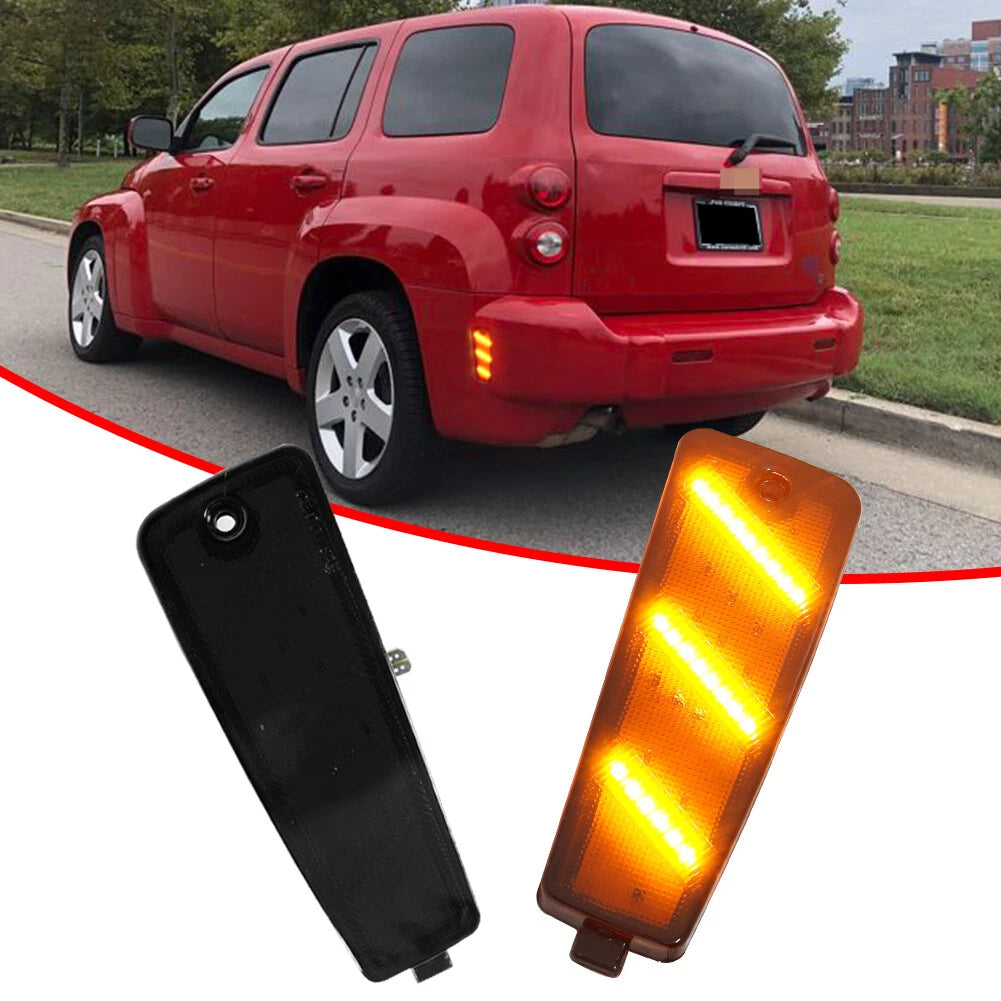 Smoked Amber LED Rear Side Marker Parking Lights for Chevy HHR (2006–2011)