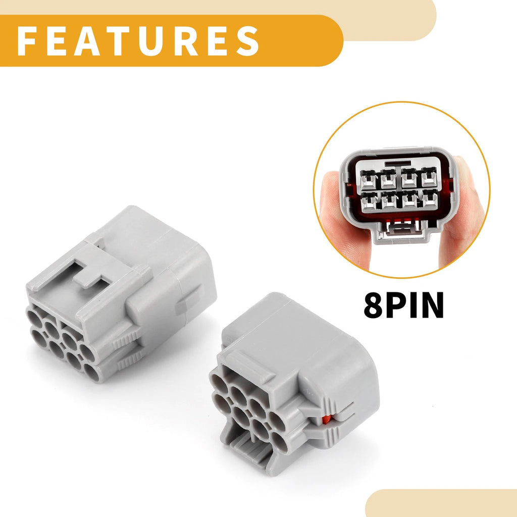 8Pin Headlight Waterproof Connector Plug for Toyota 