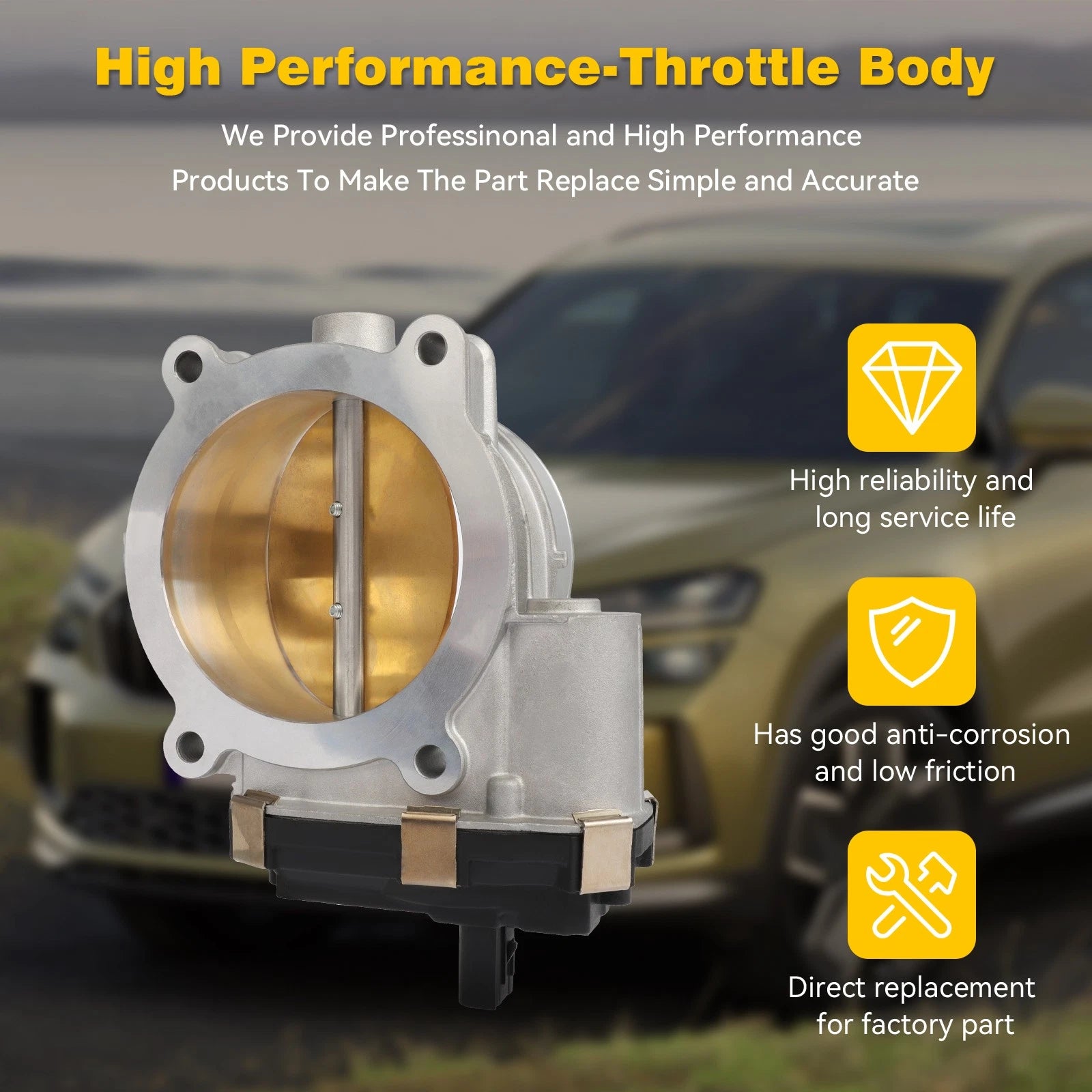 Throttle Body for Chevrolet Silverado Tahoe GMC Sierra Yukon 6.2L 6.6L
