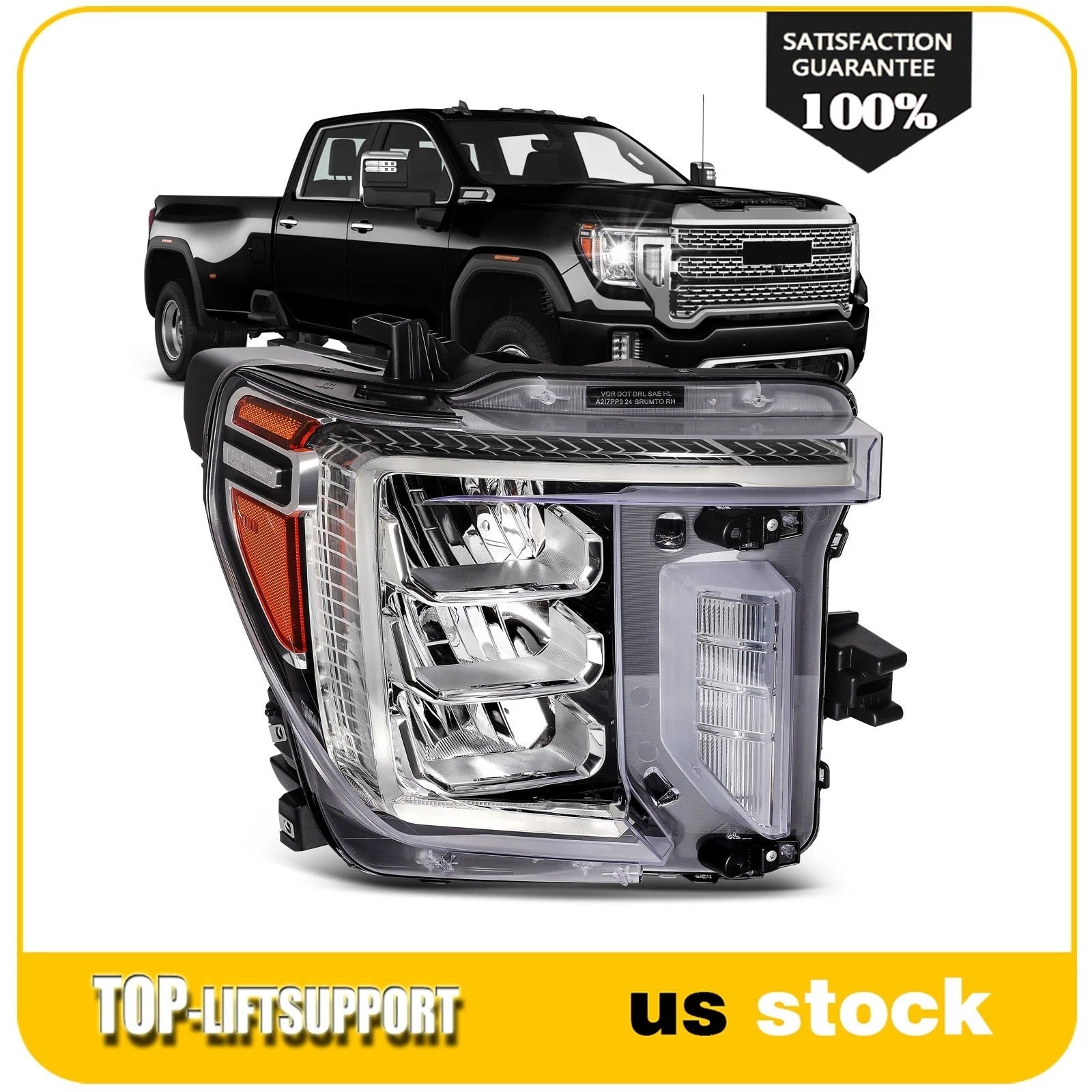 LED Headlight for GMC Sierra 2500HD 3500HD (2020–2023)