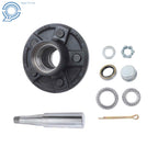 Spindle with Trailer Bearing Kit for 5 on 4.5 Trailer Hub (Round)