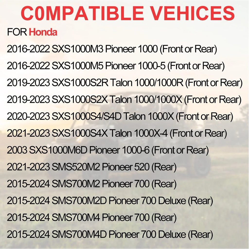 2 Front or Rear Wheel Bearing + Circlip for Honda Pioneer 1000 (2016–2022)