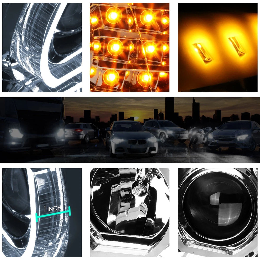 LED 3D Crystal U-Halo Projector Headlight for BMW E90 3-Series (2009–2012)