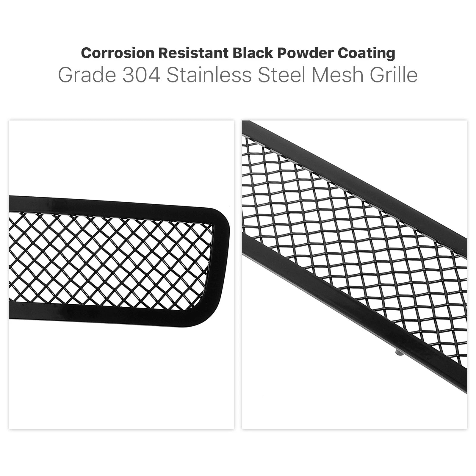 Lower Bumper Grille for Ford F-150 (2004-2005) Black Stainless Mesh