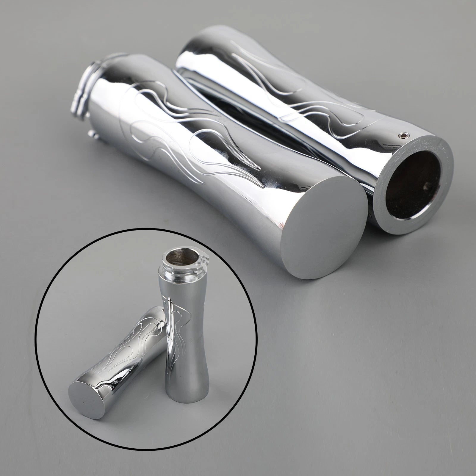 Chrome 1" Handlebar Grip for Honda Shadow VLX 600 750 Spirit VTX 1300 1800