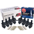 Set of 8 Ignition Coils & NGK Iridium IX Spark Plugs for Cadillac Chevy GMC