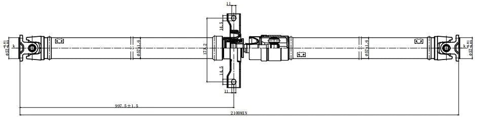 Rear Drive Shaft Assembly for Honda CR-V 4x4 2.0L (1997–2001)