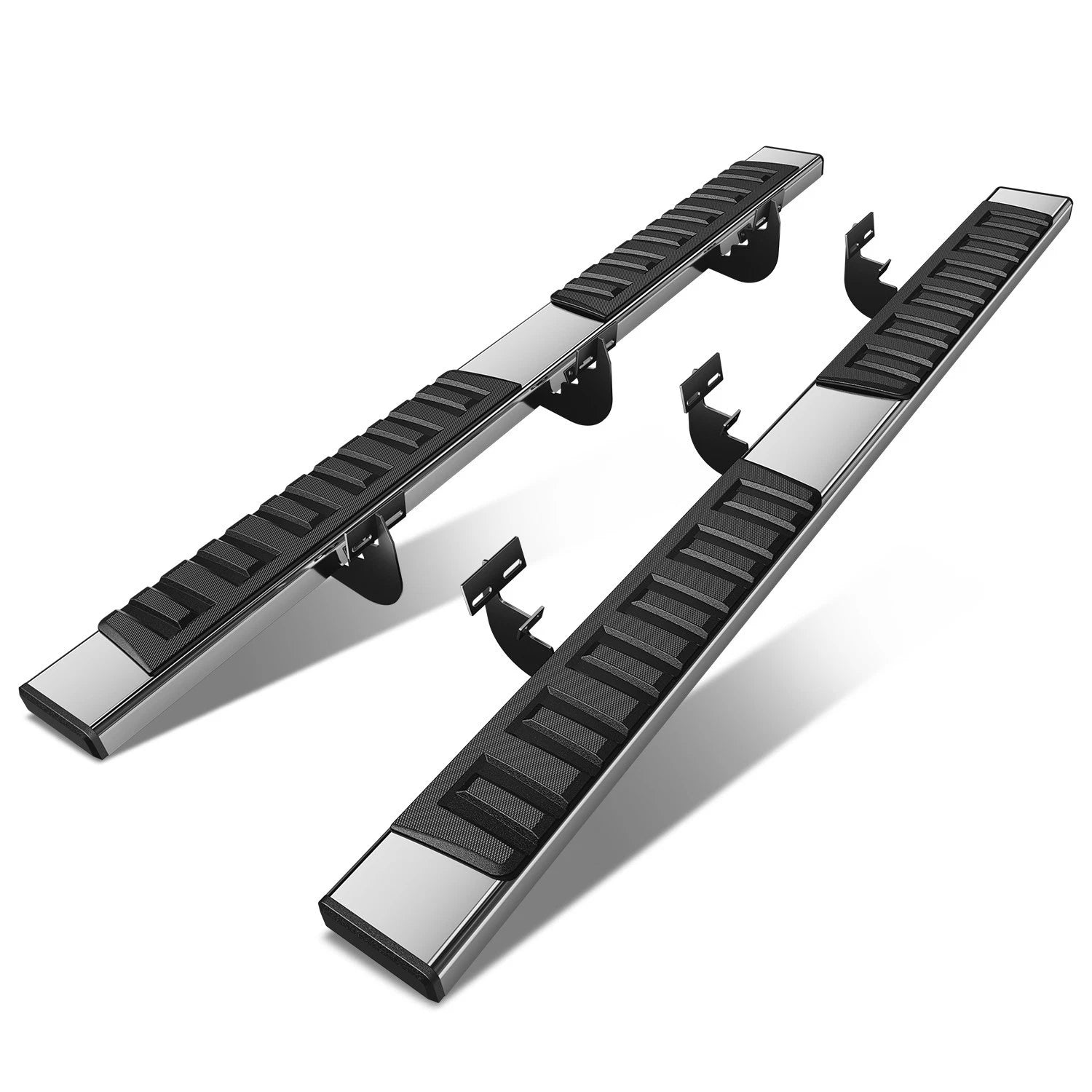 Set of 2 Steel Flat Step Bar Running Boards for Ram 1500 2500 3500 (2009–2023)