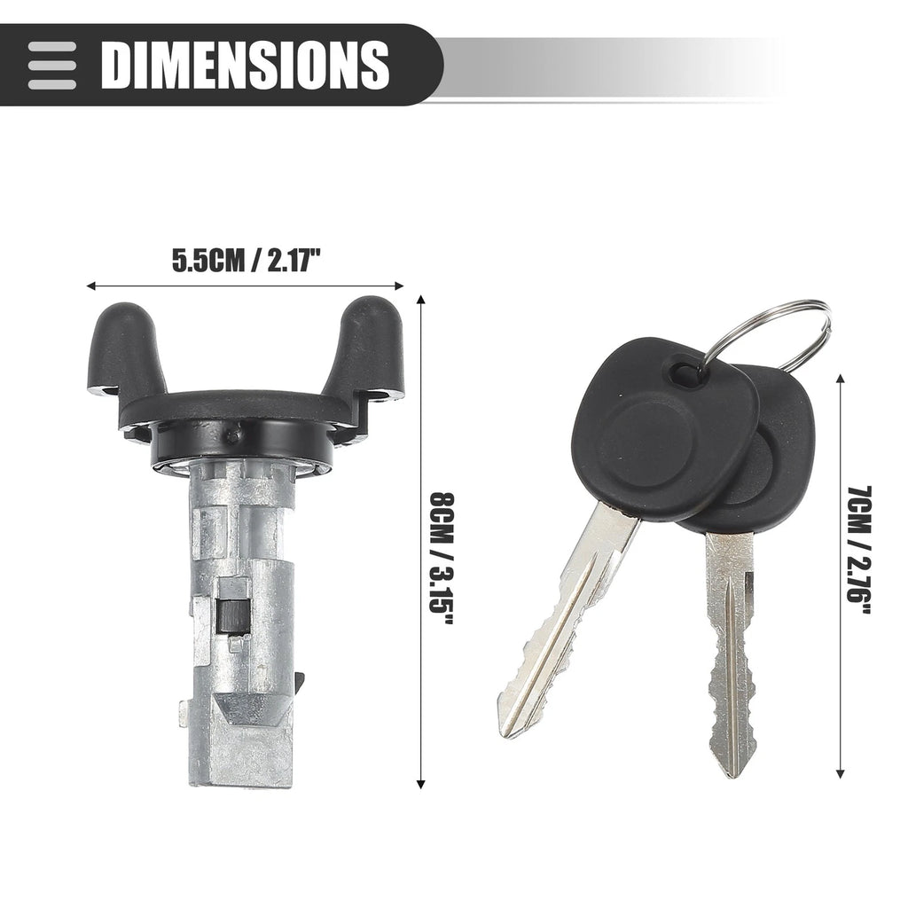 Ignition Switch Lock Cylinder Set for Chevy Silverado 1500 (1999–2004) 2 Keys