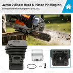 Cylinder Head & Piston Pin Ring Kit for Husqvarna 340 345