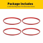 Set of 4 AC Outer Vent Rings Trim Covers for Toyota Tacoma (2016–2022) Red