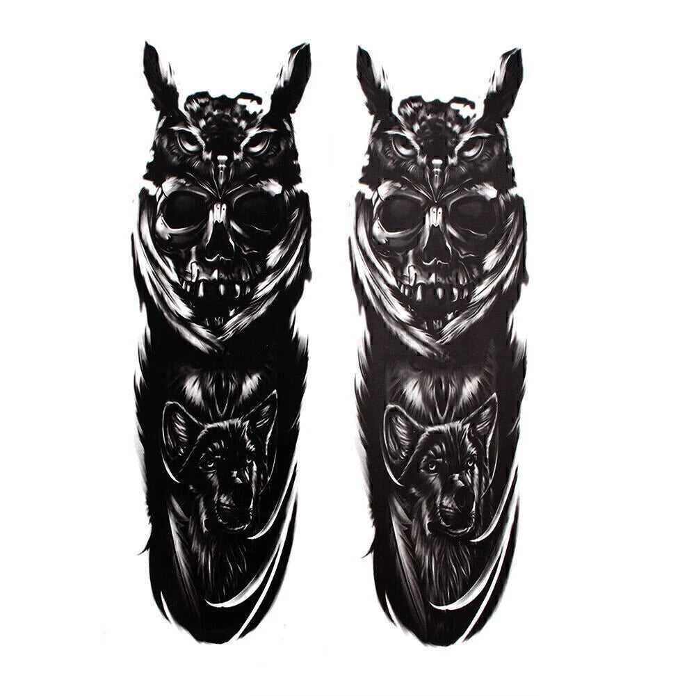 Front Fork Skull Decal Medallion Stickers for Harley Yamaha