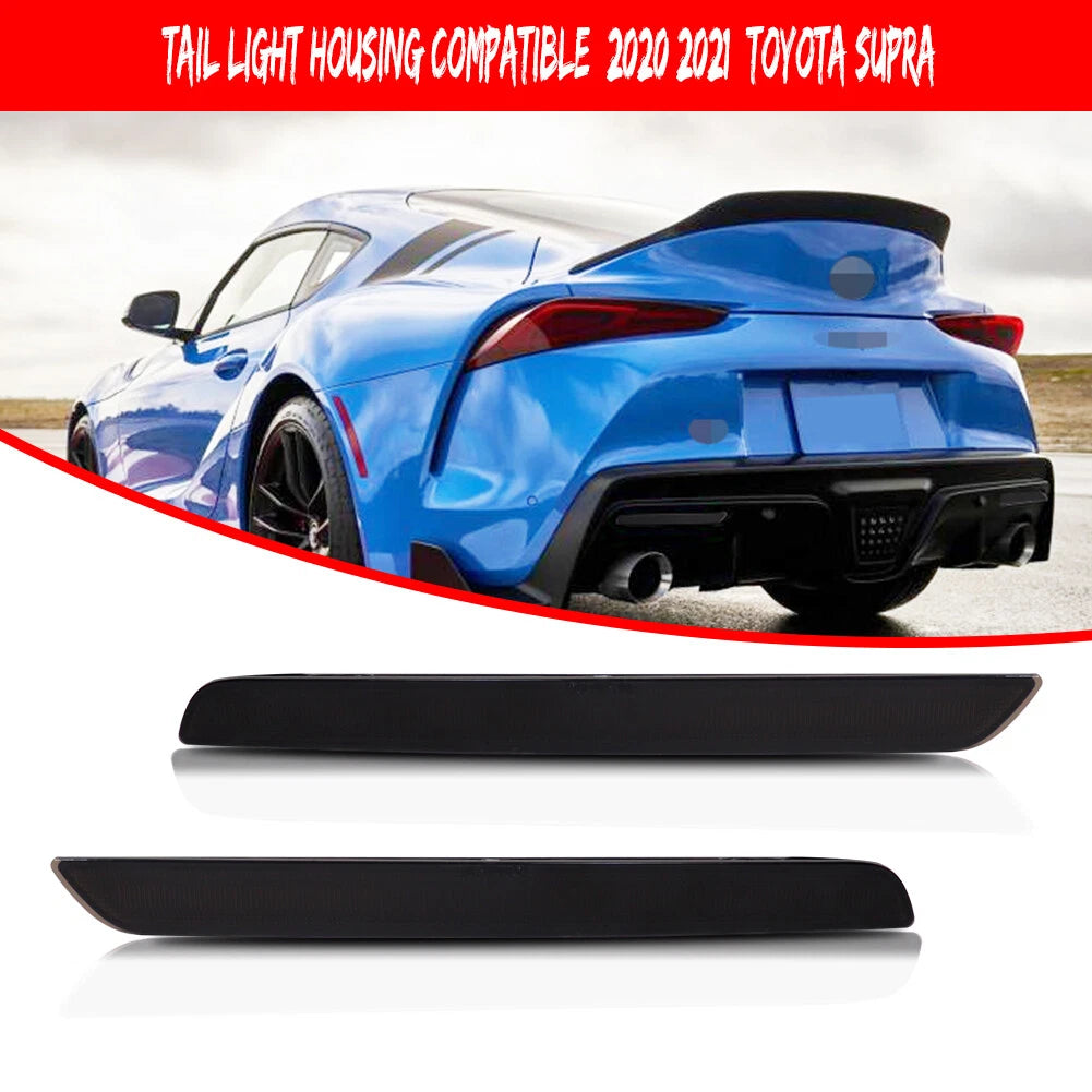 2X Smoked Lens Rear Bumper Reflector Lights for Toyota GR Supra (2020–2024)