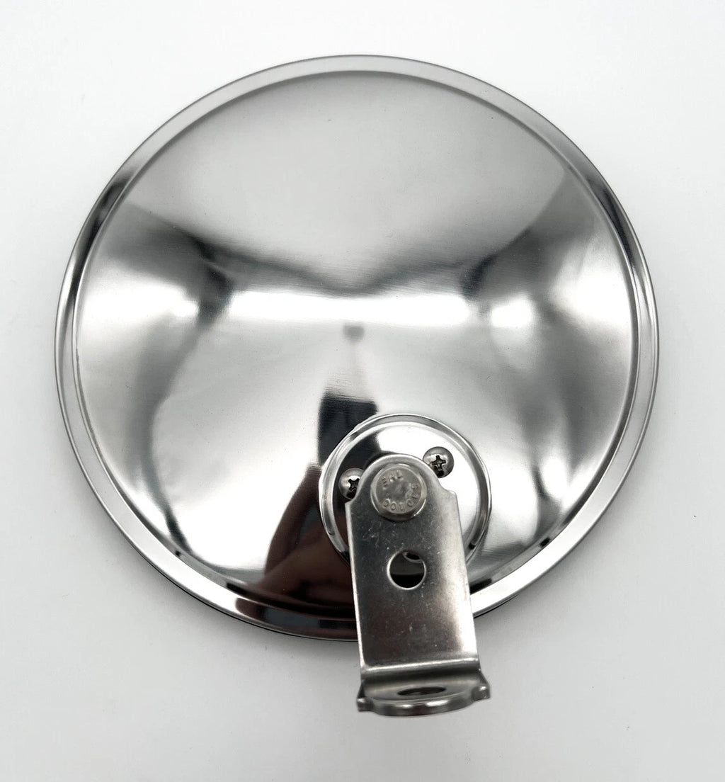 Stainless Round Convex Mirror with Offset Mount Stud for Trucks (2000–2025)