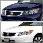 Pair Chrome Housing Amber Corner Headlights for Honda Accord (2008–2012)