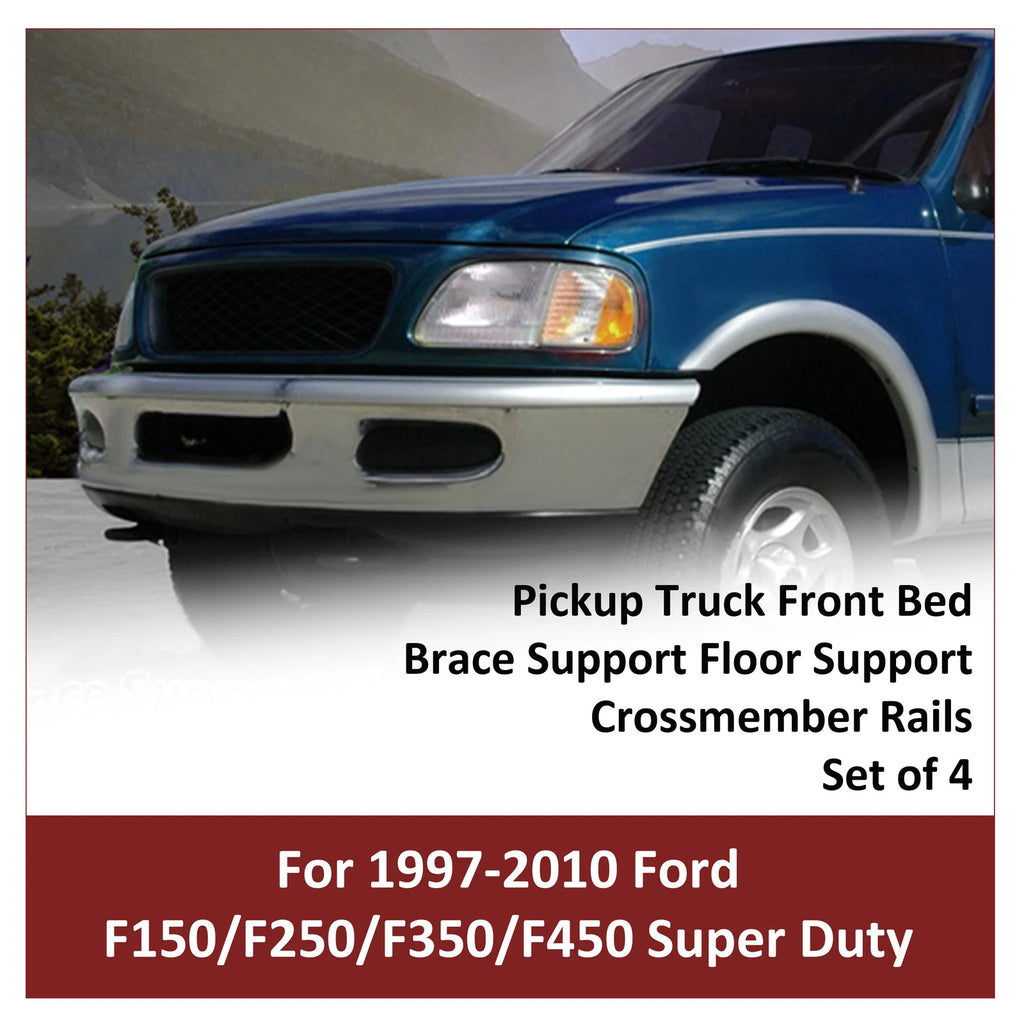 Set of 4 Front Bed Brace Floor Supports for Ford F150 F250 F350 F450 (1997–2010)