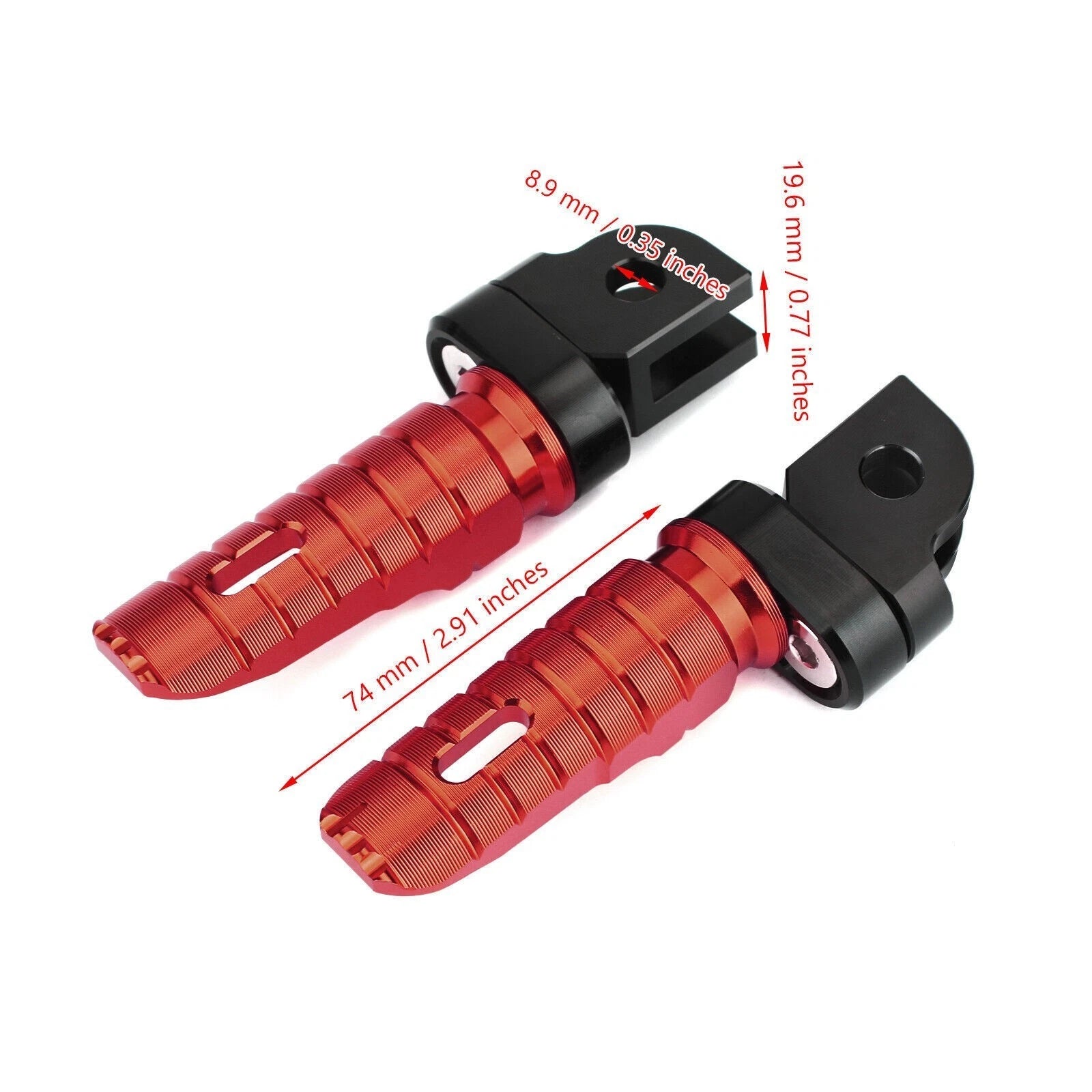 Front Footrests Foot Pegs for Yamaha FZ-07 FZ-09 FJ-09 FZ-10 XSR 700 900 FZ8 (2013–2020) Red