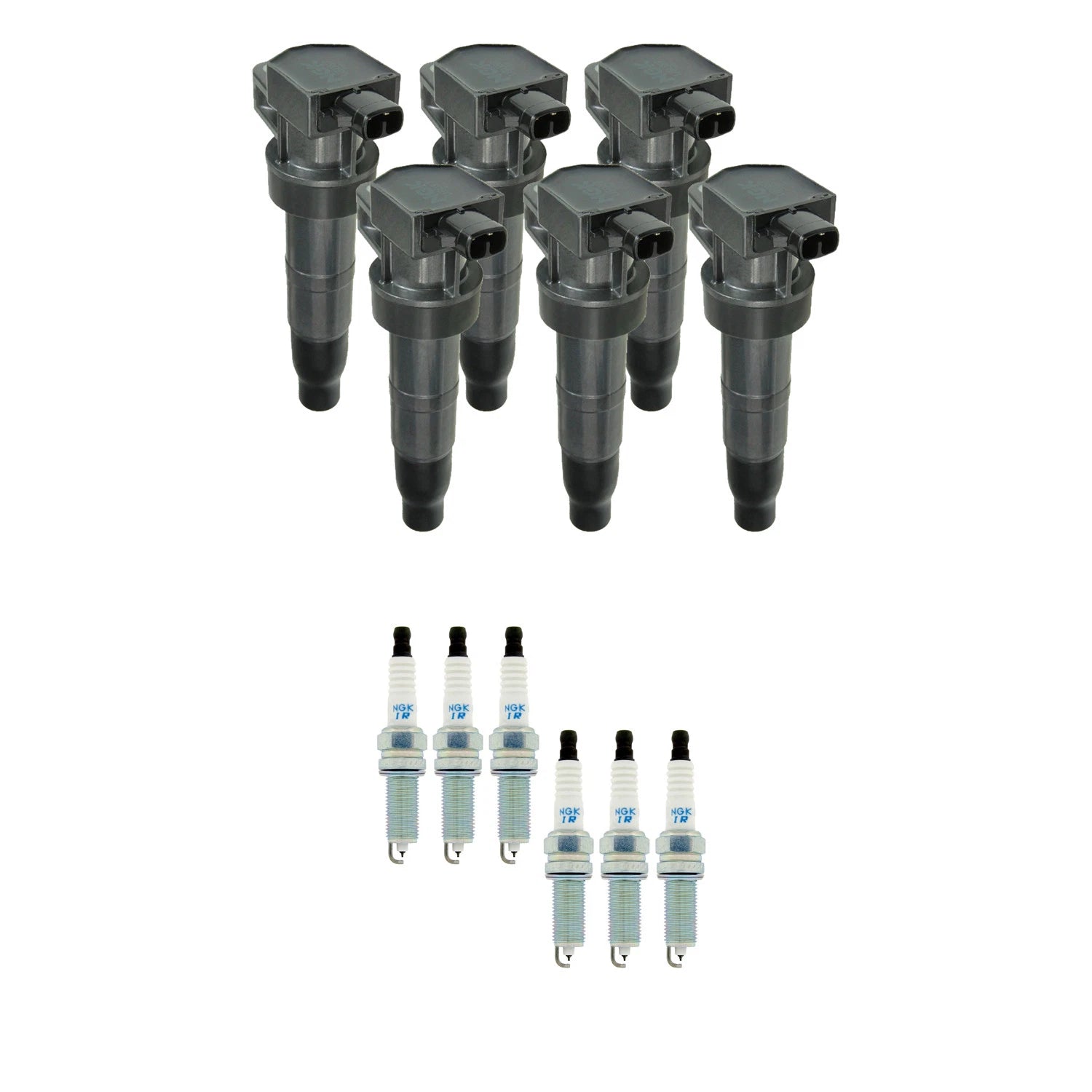 Set of 6 NGK Ignition Coils & Iridium Spark Plugs for Sorento Santa Fe (V6)