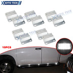 10PCS White Side Marker Lights for Commercial Truck Trailer (Universal)