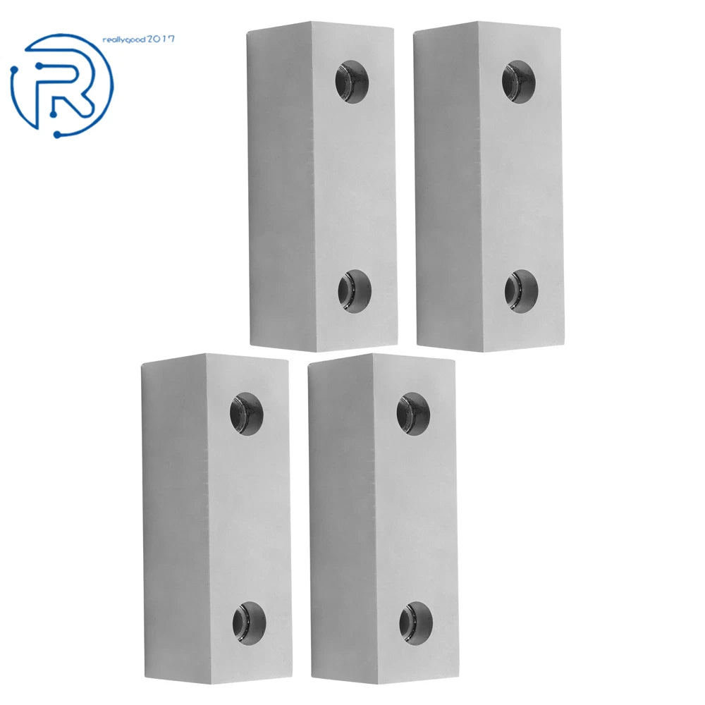 Set of 4 Aluminum Machinable Soft Clamps for 6" Mill Vises 
