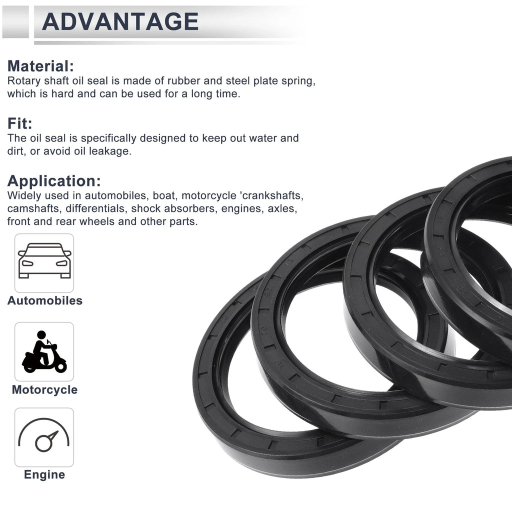 Set of 5 Oil Seal Rotary Shaft Seal Nitrile Rubber 70x90x13mm