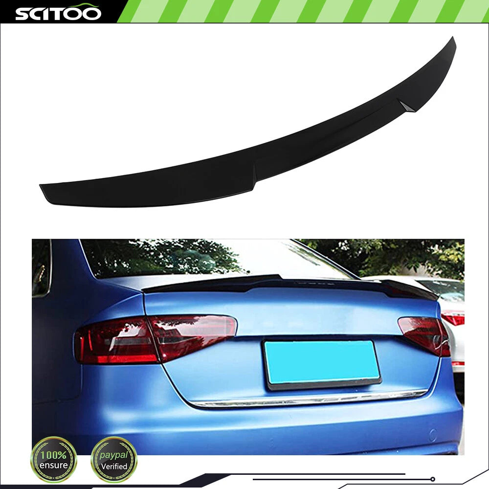 Glossy Black Spoiler Wing for Audi A4 B8 Sedan (2009–2012)