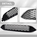 Front Upper Center Bumper Grille with Chrome Trim for Ford Focus (2015–2018)