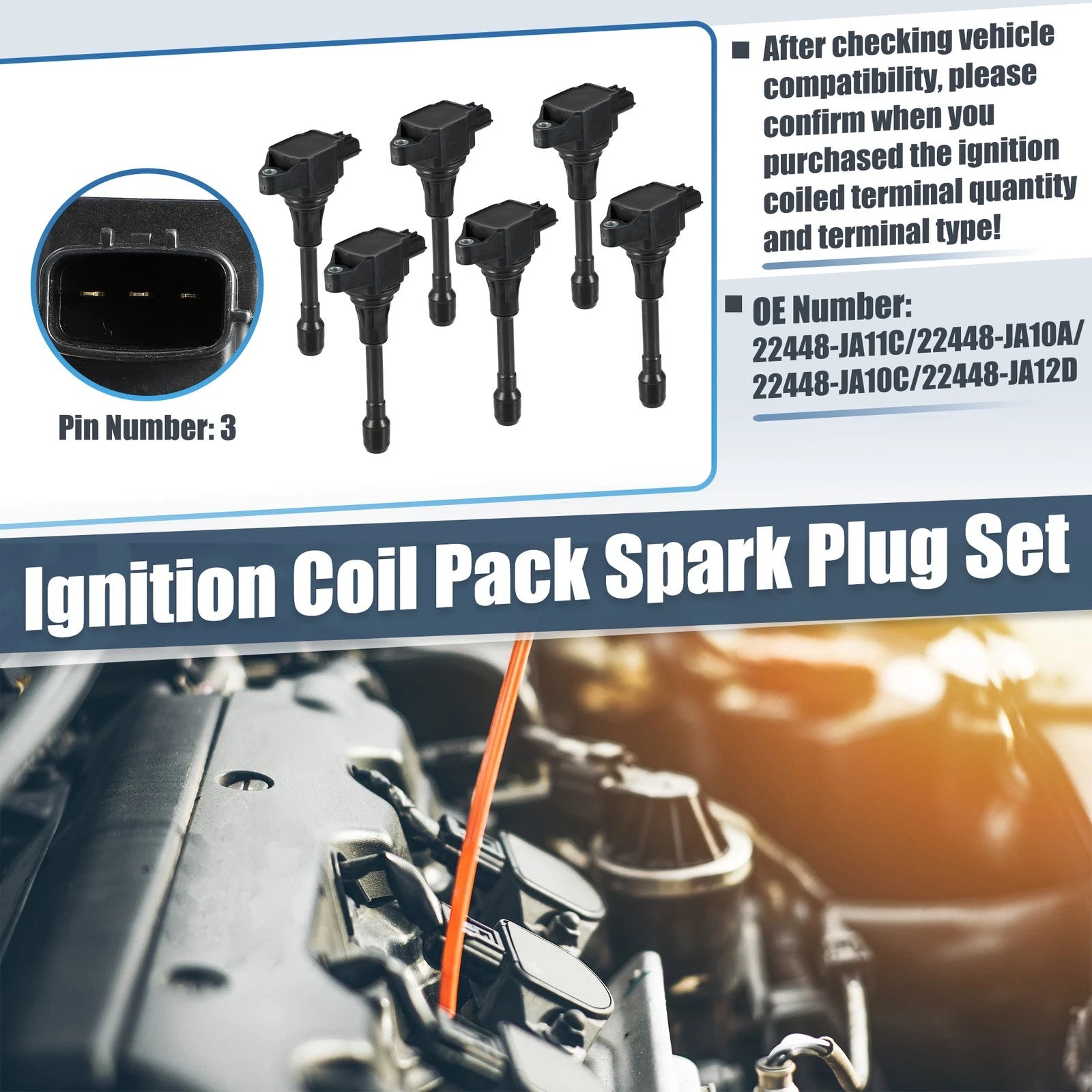 6X Ignition Coil for Nissan 350Z (2003–2009)