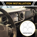 Set of 1 AC Vent Dashboard Decoration Rings for Toyota Tacoma (2016–2023) Silver Tone