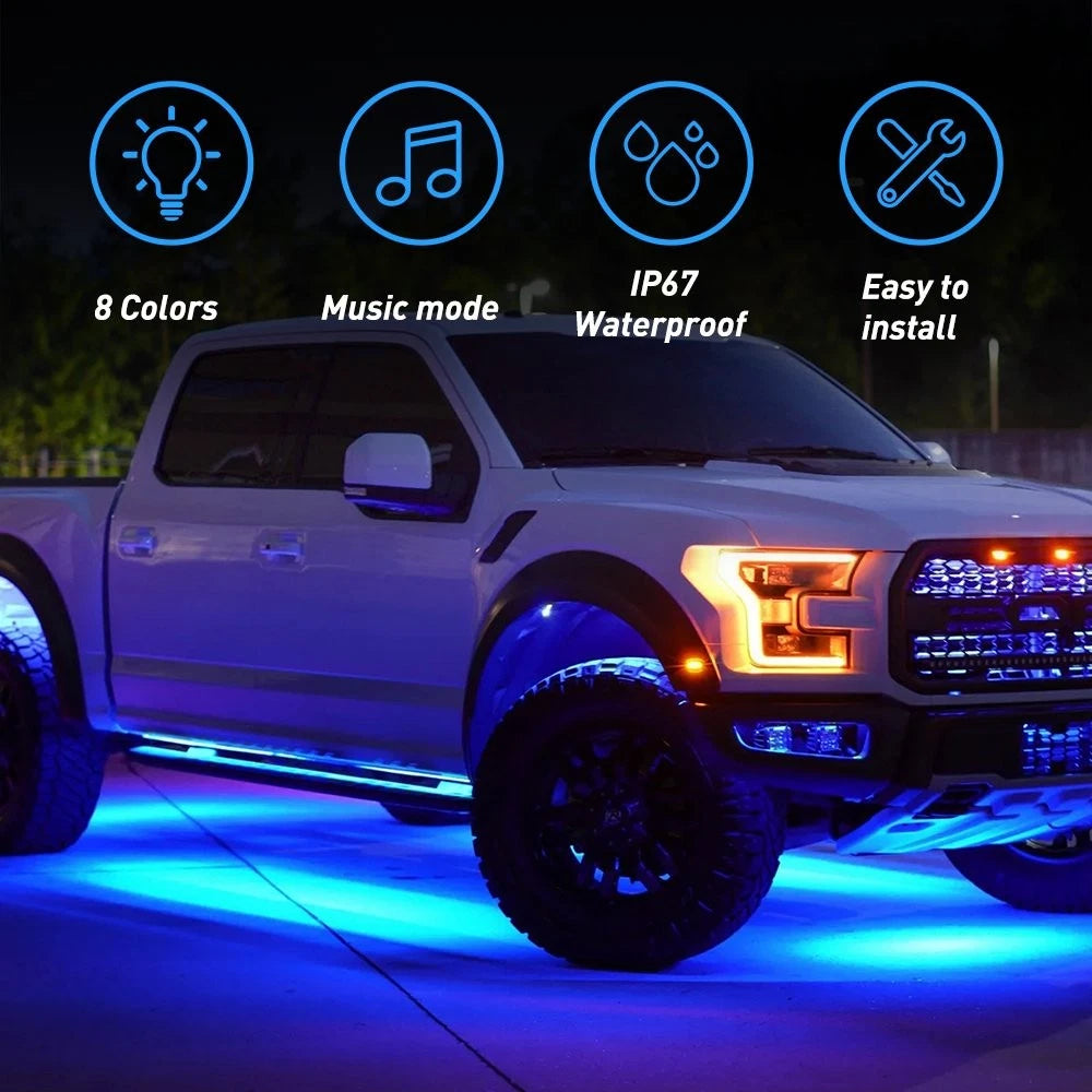 RGB LED Underbody Light Kit for Cars and Trucks (Universal Fit)