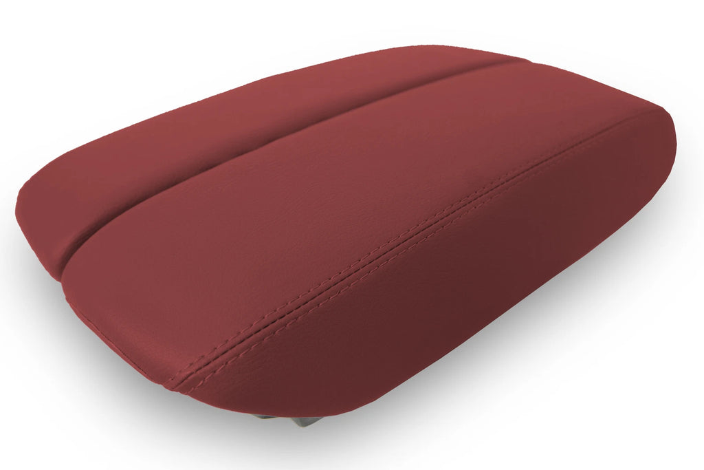 Leather Center Console Armrest Cover for Audi A8 (2011–2017) - Red