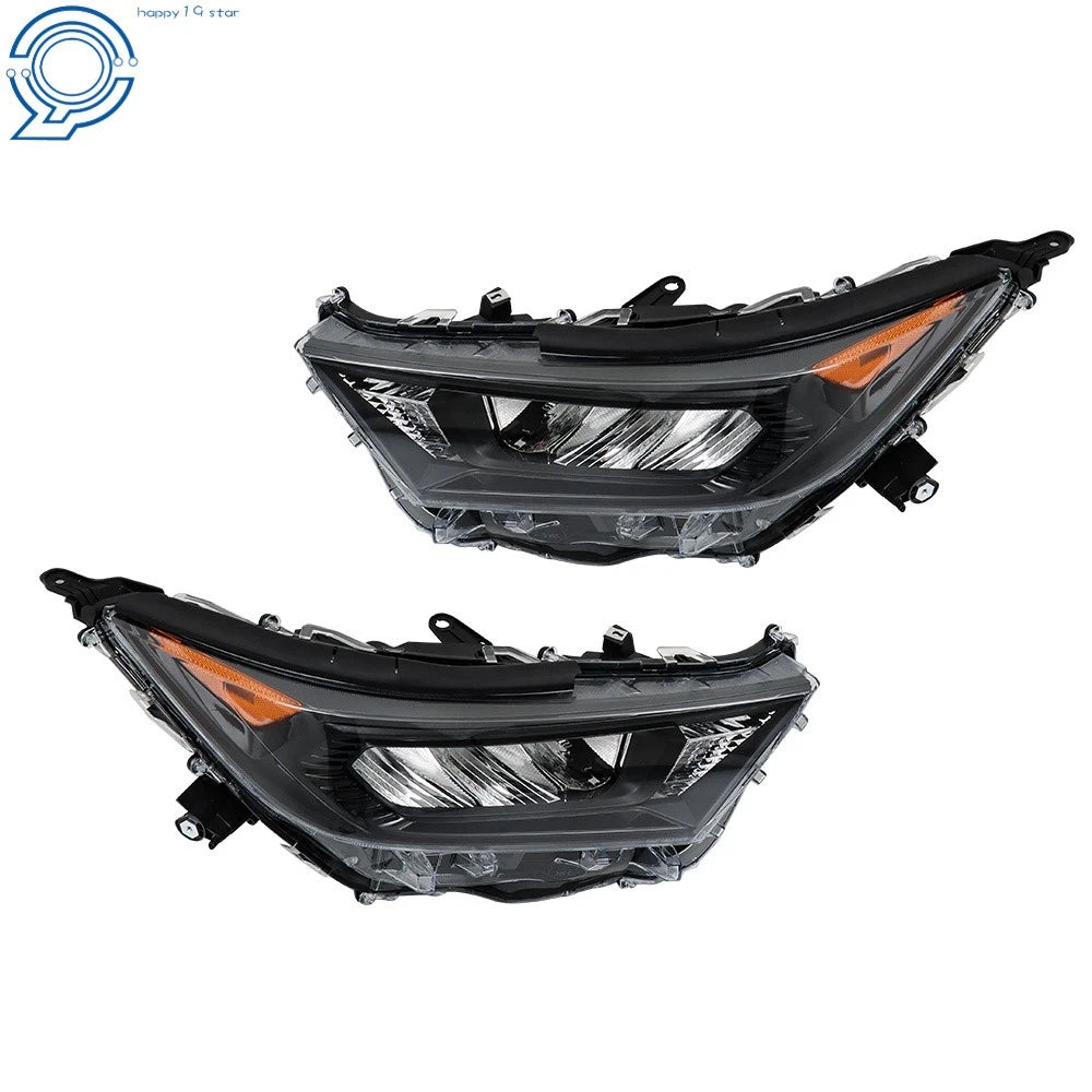 LED Headlight Assembly for Toyota RAV4 (2019–2022) Black Clear Left+Right