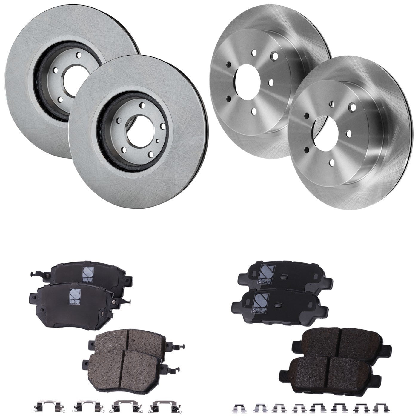 Brake Disc Rotors and Pads Kit for Nissan Murano, Infiniti FX45, FX35