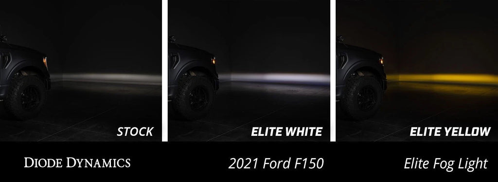 Pair of Elite White Fog Lights Replacement for 2021–2023 Ford F-150