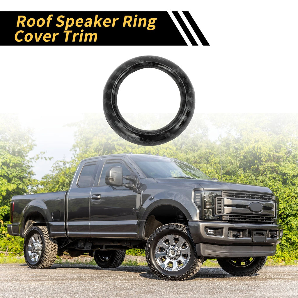 Carbon Fiber Roof Speaker Ring Cover Trim for Ford Maverick (2022–2024)