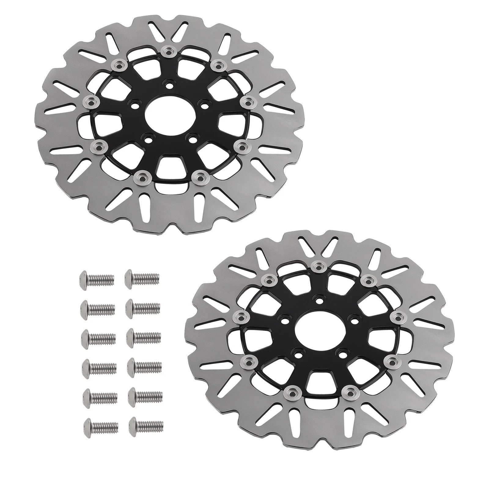 Pair Floating Front Brake Rotors for Harley-Davidson Touring (2008–2019) Softail (2015–2024)