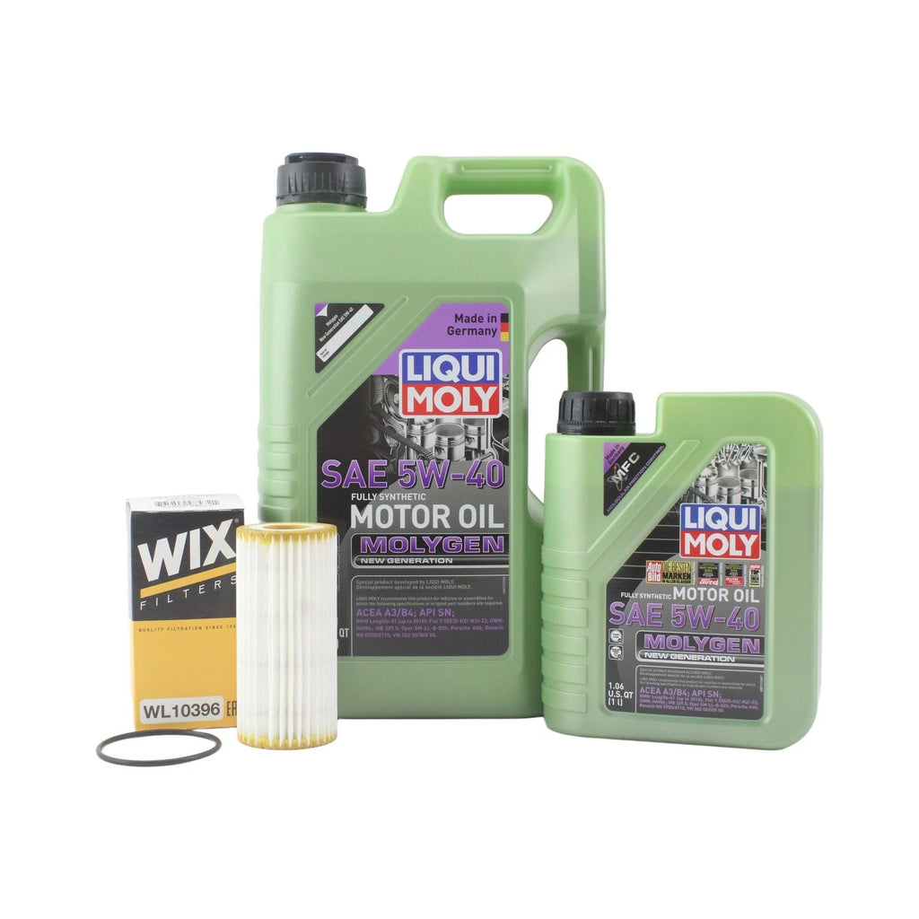 6L Liqui Moly Molygen 5W-40 Oil Change Kit for Audi A4 Quattro Q5 (2010–2020)