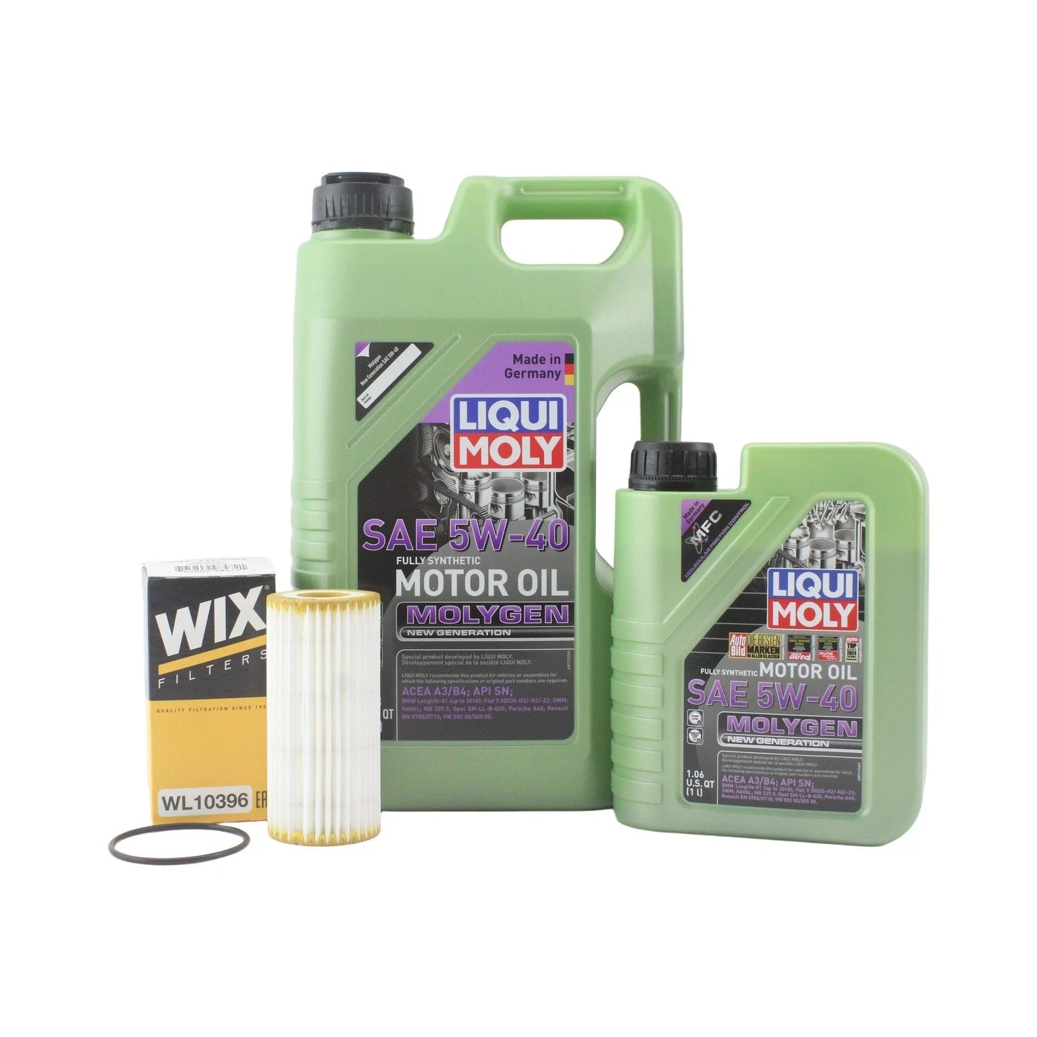 6L Liqui Moly Molygen 5W-40 Oil Change Kit for Audi A4 Quattro Q5 (2010–2020)