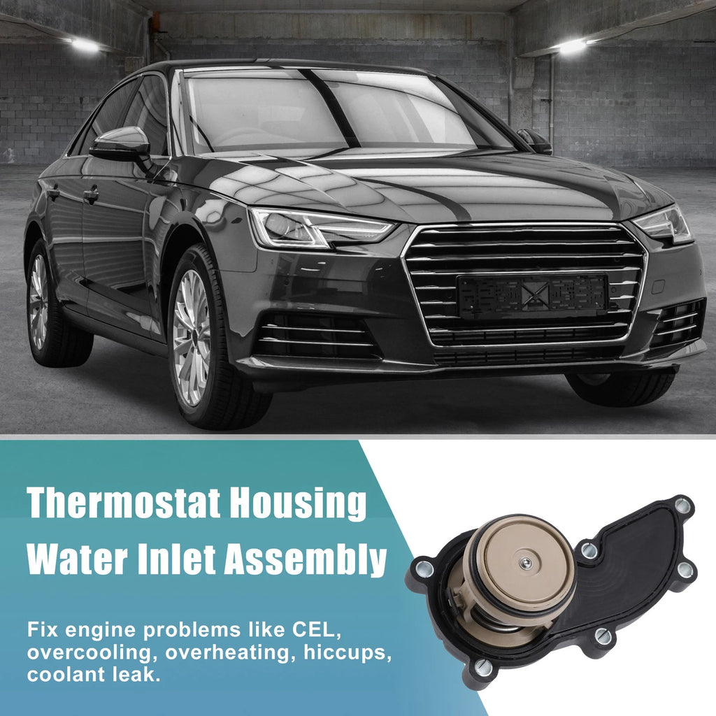 Thermostat Housing Assembly for Audi A4 Quattro (2002–2008) 06E121111G Metal Black