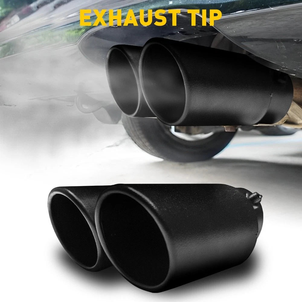 Matte Black Stainless Steel Exhaust Tip for Universal Fit (1.5-2.4 Inch)